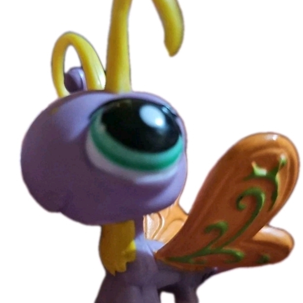 Littlest Pet Shop Purple Yellow Butterfly #2437